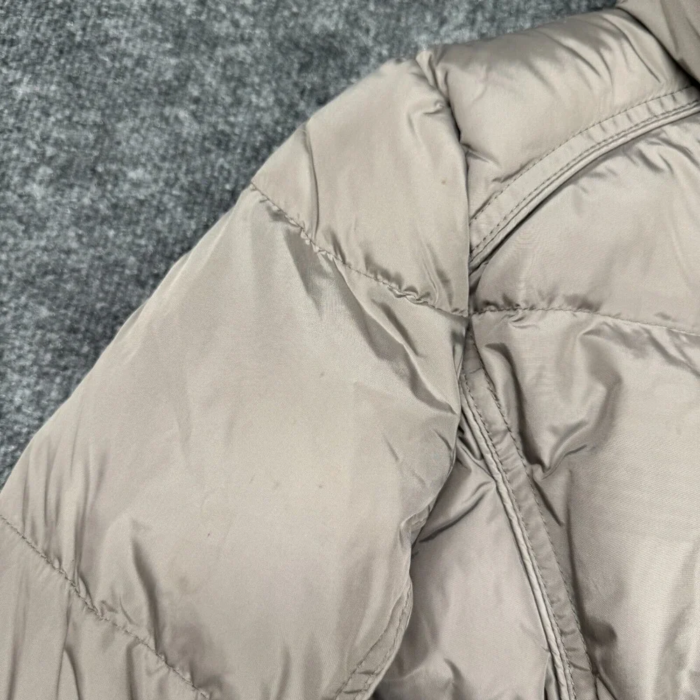 ADD Jacket Womens 4 Beige Pillow Collar Goose Down Coat  Italy Down Puffer - Picture 6 of 10